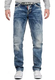 Regular-fit-Jeans Hose BA-CD148 (1-tlg) mit dicken Kontrastnhten im Casual Look