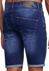 Reslad Jeansshorts Herren Kurze Hosen  Dunkelblau/Blau