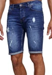Reslad Jeansshorts Herren Kurze Hosen  Dunkelblau/Blau