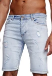 Reslad Jeansshorts Herren Kurze Hosen  Hellblau