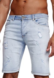 Reslad Jeansshorts Herren Kurze Hosen  Hellblau