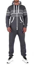 Finchman Jumpsuit Overall FM117 Hellgrau/Dunkelgrau/Grau
