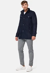 Indicode Herren Kurzmantel mit Stehkragen Brandon Navy