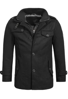 Indicode Herren Kurzmantel mit Stehkragen Brandon Black