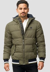 Indicode Herren Steppjacke Bacon Dunkelgrün/Khaki