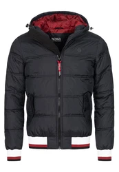 Indicode Herren Steppjacke Bacon Schwarz/Grau/Rot