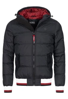Indicode Herren Steppjacke Bacon Schwarz/Grau/Rot