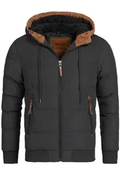 Indicode Herren Adeline Winterjacke Schwarz/Dunkelgrau/Khaki/Dunkelgrün