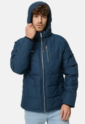 Indicode Winterjacke Circus mit Kapuze Dunkelblau/Hellblau/Blau
