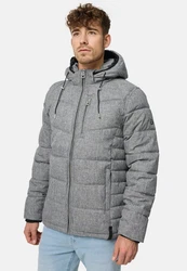 Indicode Winterjacke Circus mit Kapuze Grau/Dunkelgrau/Hellgrau