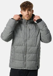 Indicode Winterjacke Circus mit Kapuze Grau/Dunkelgrau/Hellgrau