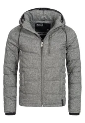 Indicode Winterjacke Circus mit Kapuze Grau/Dunkelgrau/Hellgrau
