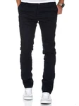 Amaci&Sons Herren Slim Fit Chino Hose Jeans 7100 Dunkelblau/Blau