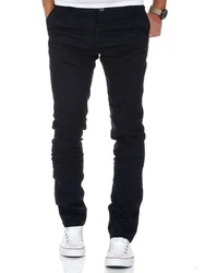 Amaci&Sons Herren Slim Fit Chino Hose Jeans 7100 Dunkelblau/Blau