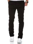 Amaci&Sons Herren Slim Fit Chino Hose Jeans 7100 Schwarz/Khaki