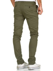 Amaci&Sons Herren Slim Fit Chino Hose Jeans 7100 Khaki/Dunkelgrün