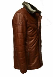 Zimmert Lederjacke Side Grau/Schwarz/Braun/Cognac