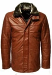 Zimmert Lederjacke Side Grau/Schwarz/Braun/Cognac