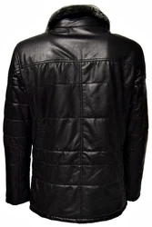 Zimmert Lederjacke Side Grau/Schwarz/Braun/Cognac