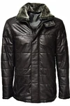 Zimmert Lederjacke Side Grau/Schwarz/Braun/Cognac
