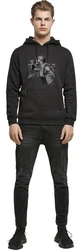 MisterTee Kapuzensweatshirt DMX Mic Hoody Schwarz/Dunkelgrau/Orange/Gelb