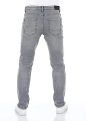 Riverso Herren Jeans Hose RIVChris Straight Fit Jeanshose Grau/Hellgrau