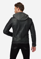 RICANO Lederjacke Hood abtrennbare Kapuze 12815