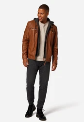 RICANO Lederjacke Hood abtrennbare Kapuze 12815