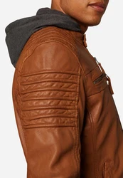 RICANO Lederjacke Hood abtrennbare Kapuze 12815