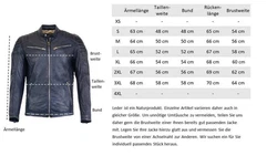 RICANO Lederjacke Cooper Dunkelblau/Schwarz