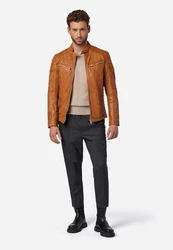 RICANO Lederjacke Cooper Braun/Beige