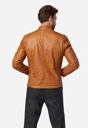RICANO Lederjacke Cooper Braun/Beige