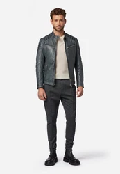 RICANO Lederjacke Cooper Dunkelgrün
