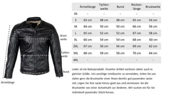 RICANO Lederjacke Cooper Schwarz/Grau/Rot