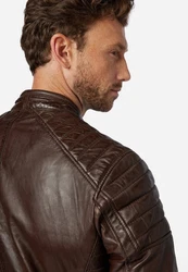 RICANO Lederjacke Cooper Dunkelbraun/Dunkelrot/Braun/Bordeaux