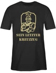 Shirtracer T-Shirt Sein letzter Kreuzzug JGA Herren Braun/Lila/Beige/Rot