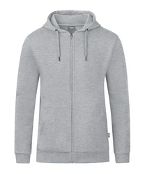 Jako Sweatjacke Organic Kapuzenjacke Grau/Hellgrau