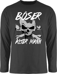 Rundhalsshirt Bser alter Mann Piraten & Totenkopf