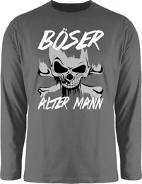 Rundhalsshirt Bser alter Mann Piraten & Totenkopf