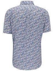 FYNCH-HATTON Kurzarmhemd Hellblau/Blau/Dunkelblau