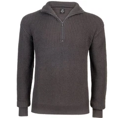 Brandit Strickpullover Bundeswehr Troyer Grau/Dunkelgrau/Braun/Hellgrau