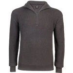 Brandit Strickpullover Bundeswehr Troyer Grau/Dunkelgrau/Braun/Hellgrau