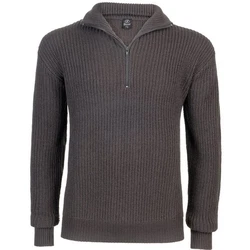 Brandit Strickpullover Bundeswehr Troyer Grau/Dunkelgrau/Braun/Hellgrau