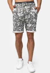Indicode Chinoshorts Brayan Grau/Hellgrau/Weiß/Beige/Schwarz