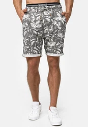 Indicode Chinoshorts Brayan Grau/Hellgrau/Weiß/Beige/Schwarz