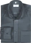 GREIFF Langarmhemd Corporate Hemd BASIC Slim Fit Dunkelgrau/Dunkelblau/Grau