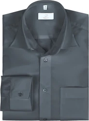 GREIFF Langarmhemd Corporate Hemd BASIC Slim Fit Dunkelgrau/Dunkelblau/Grau