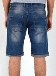ESRA Jeansshorts Herren kurze Jeanshose mit Stretch Hellblau/Blau/Dunkelblau