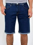 ESRA Jeansshorts Herren kurze Jeanshose mit Stretch Dunkelblau/Blau