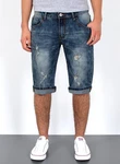ESRA Jeansshorts Herren kurze Jeanshose mit Stretch Dunkelblau/Blau/Hellblau ESRA Jeansshorts Herren kurze Jeanshose mit Stretch Dunkelblau/Blau/Hellblau